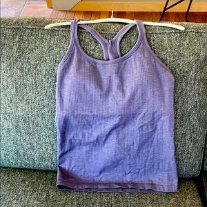 Lululemon purple Ebb to Street tank.